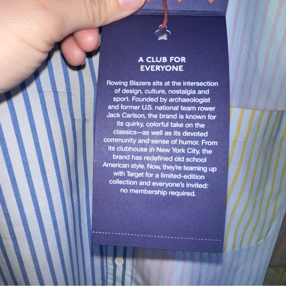 Rowing Blazers X Target men’s seersucker button down shirt XL - Picture 9 of 12